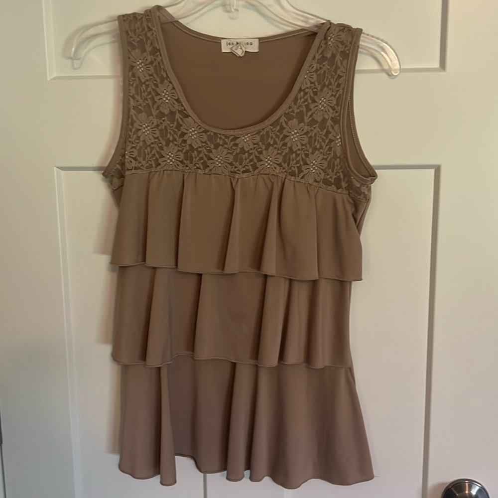 Jon and Anna tan tank top size medium.